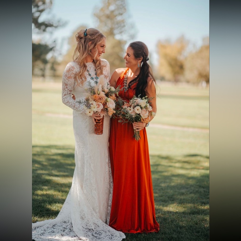 Rust infinity dress